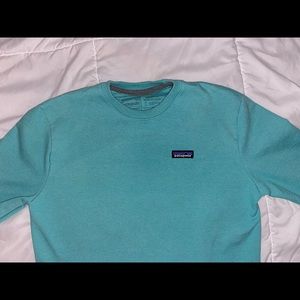 Patagonia mens teal crew neck